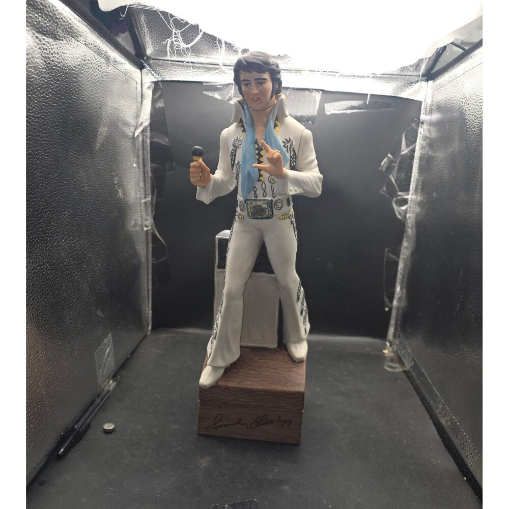 Vintage 1977 McCormick Elvis Presley Musical Decanter Empty With Box
